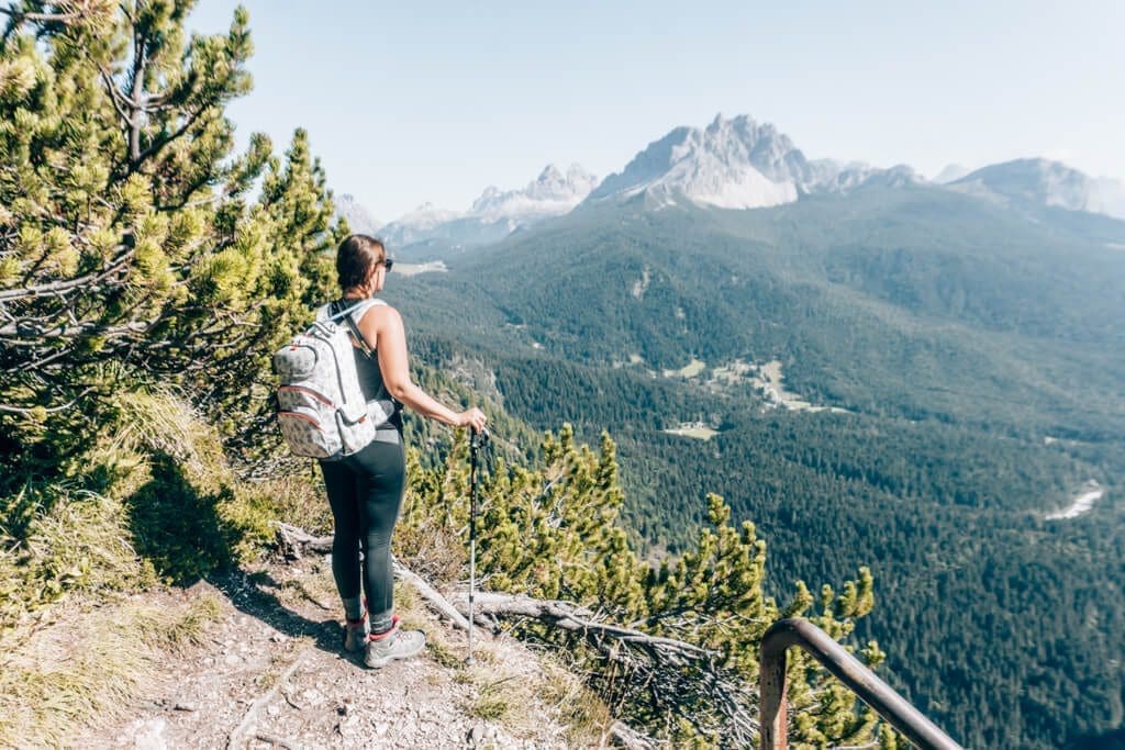 Ausblicke-Dolomiten-Wanderung Ausblick in die Dolomiten