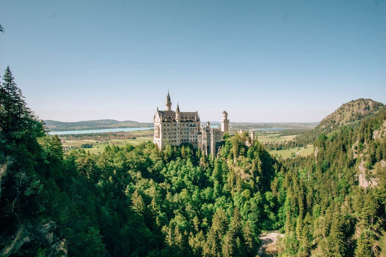Blick von der Marienbrücke auf Schloss Neuschwanstein