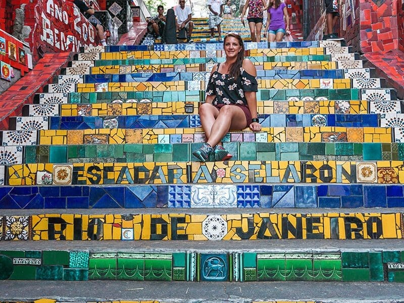 Escadaria-Selarón Die Selarón-Treppe in Santa Teresa