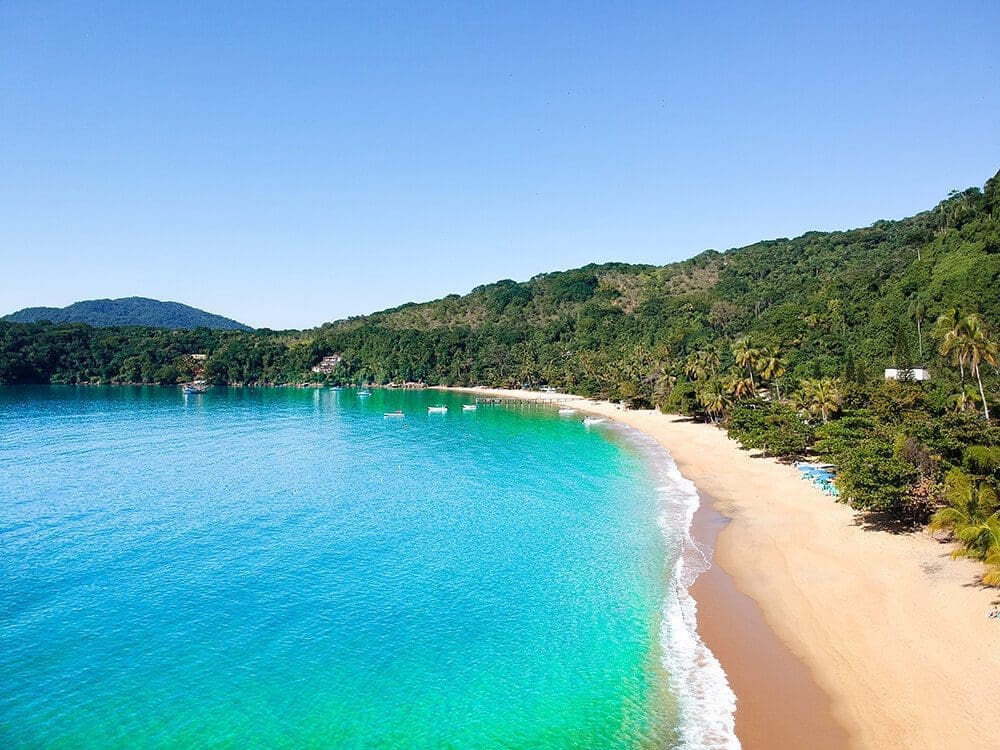 Ilha-Grande-Strand Drohnenbild über Ilha Grande