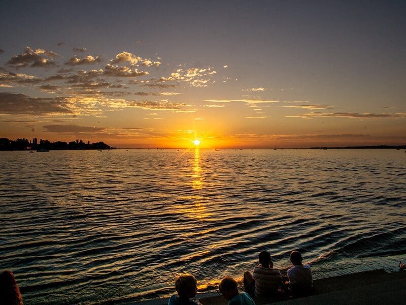 Sonnenuntergang am Molo