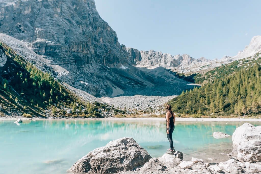 Wanderung zum Lago di Sorapis in den Dolomiten