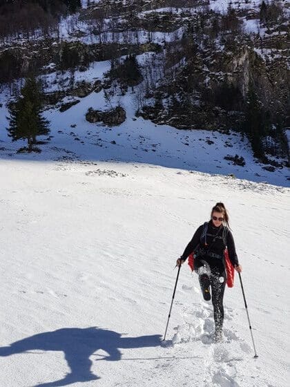 Wandern-im-Schnee Spaß im Schnee