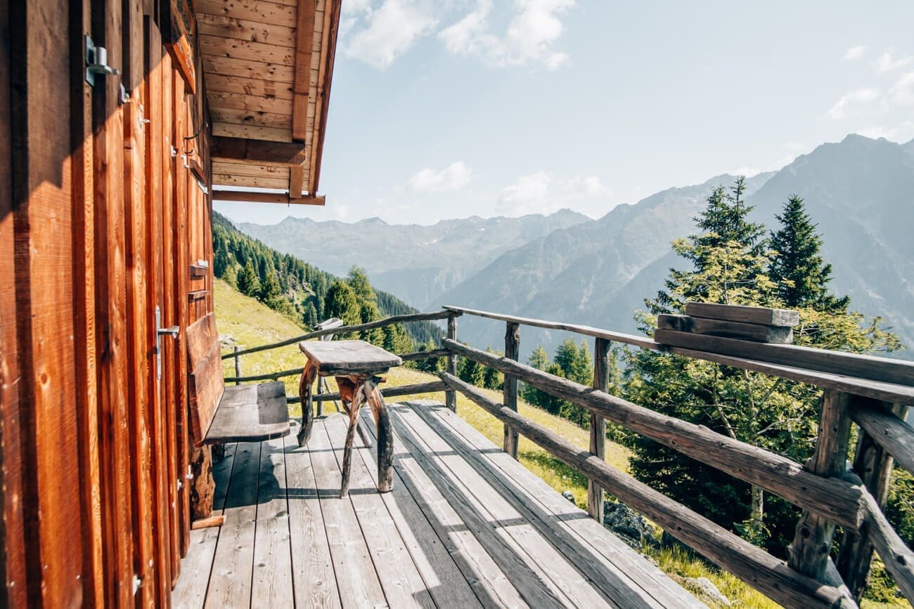 Pausenplatz auf dem Thomas Penz Höhenweg im Kaunertal