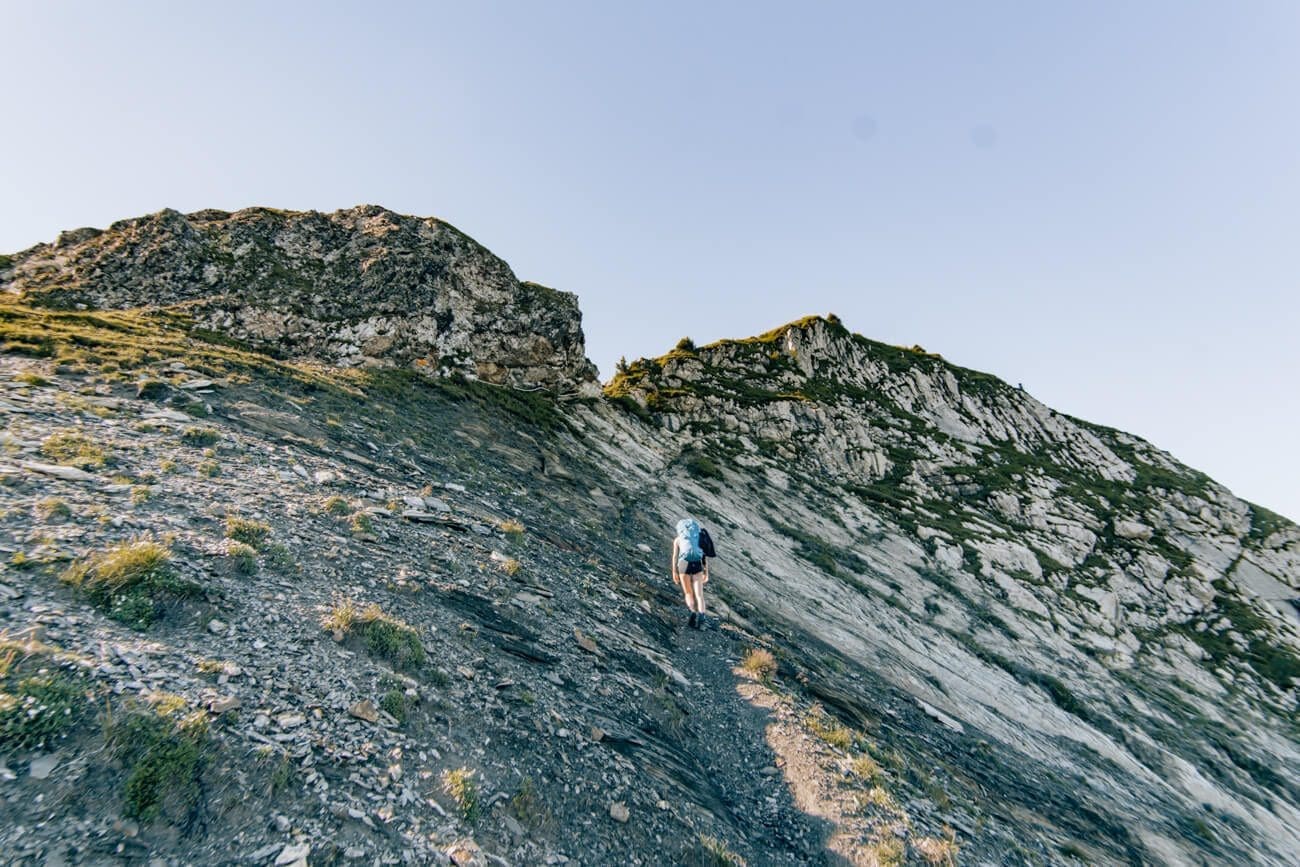 Aufsteig erster Aufstieg zum Schluchberg