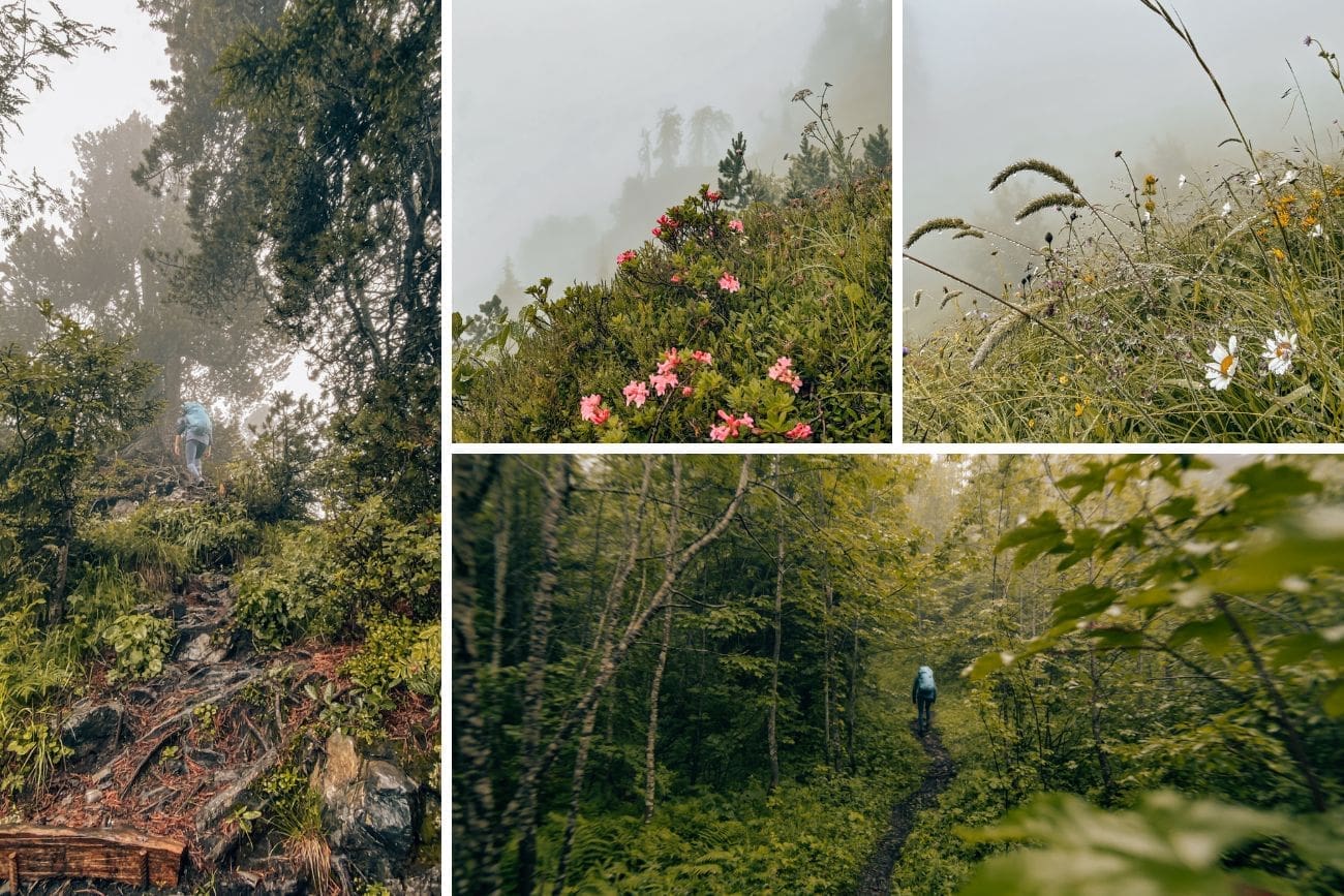 Aufstieg-Arvigrat Aufstieg zum Arvigrat