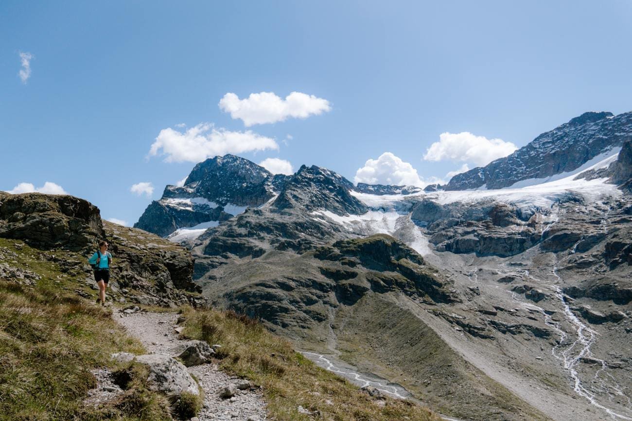 Panoramawanderung Hohes Rad Blick auf den Piz Buin