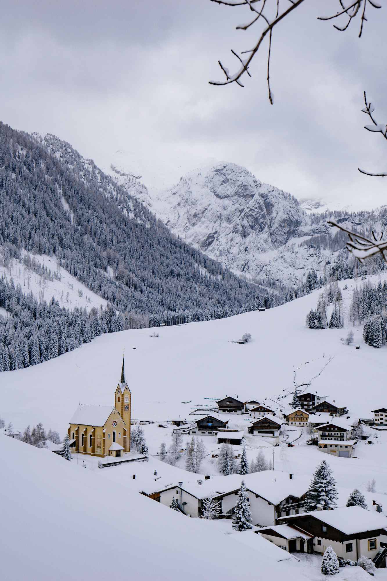 Kartitsch-Schnee Blick auf Kartitsch