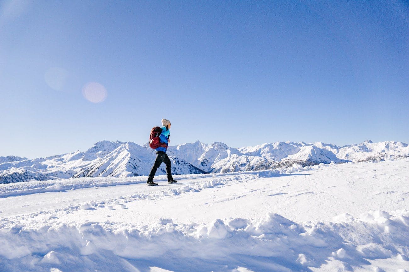 Osttirol-Winterwandern-Bergkulisse Winterwandern auf dem Dorfberg bei Kartitsch in Osttirol