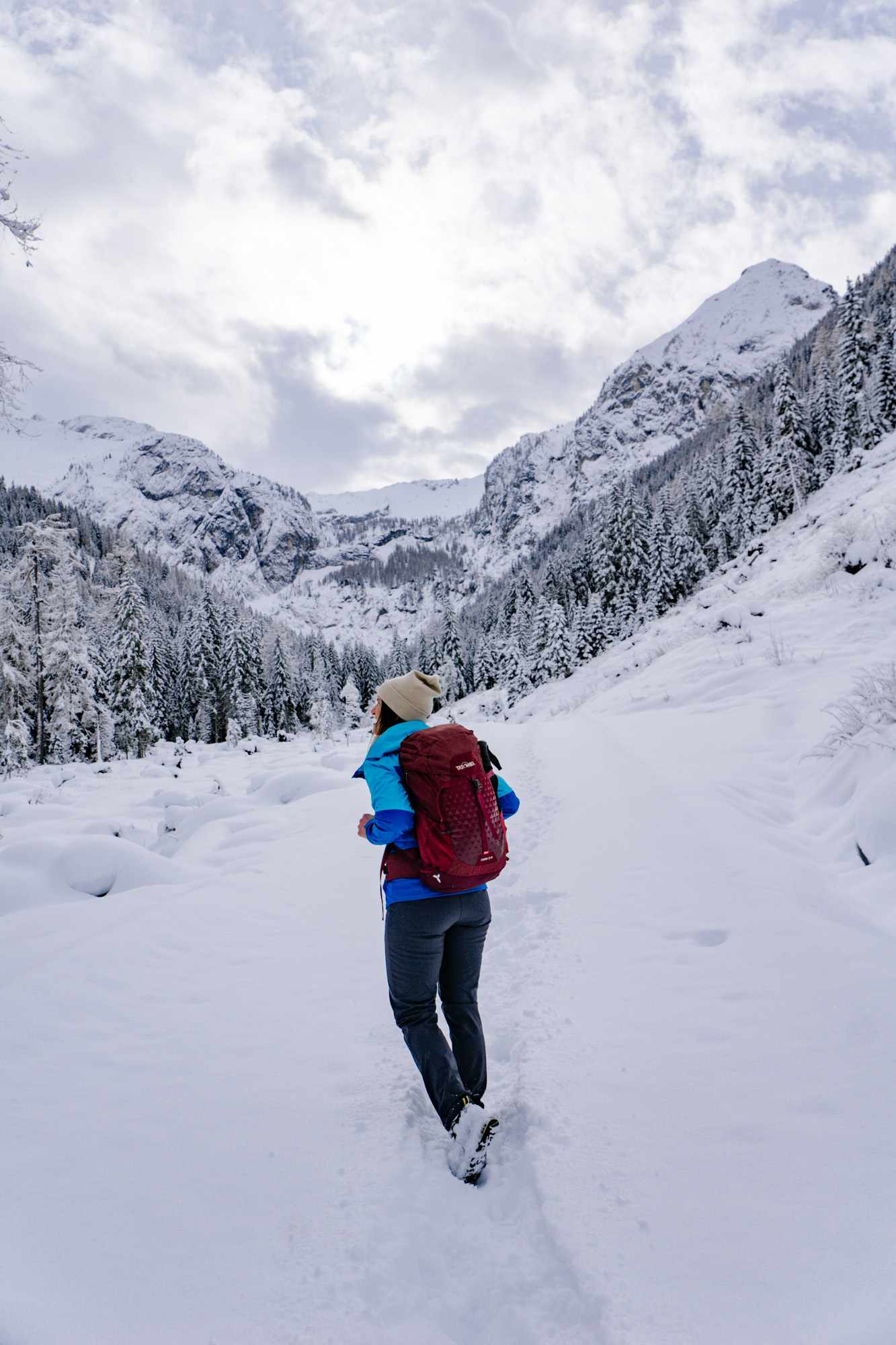 Winterwandern-Winklertalweg Blick auf die Gatterlspitze und den Rosskopf
