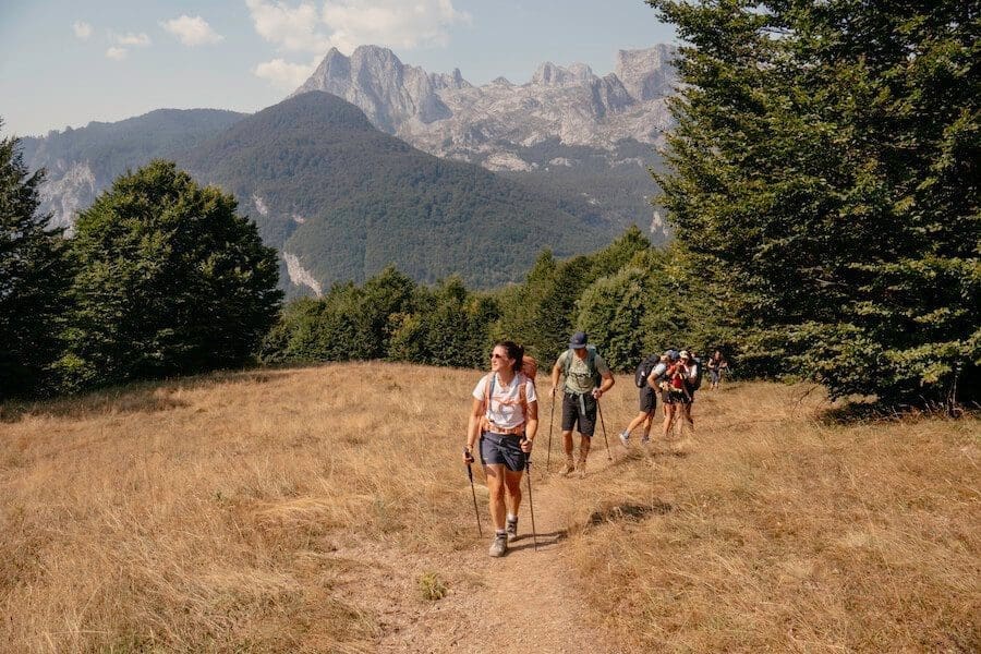 3-Balkan-Trail-Etappe-2-Valbona-Doberdol25 Mit beeindruckendem Ausblick gehts über die Grenze nach Montenegro